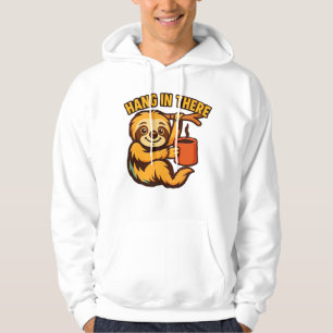 Veste À Capuche T-shirt classique bébé paresseux Accroche-toi bébé