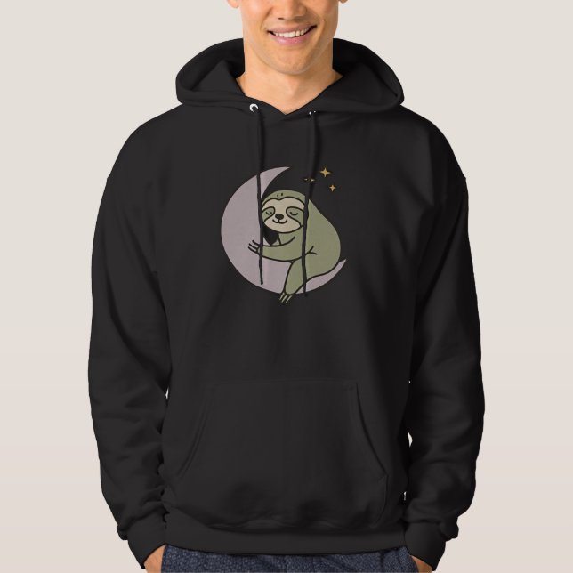 Veste À Capuche T-Shirt Classique Moon Sloth (Devant)