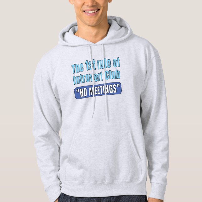 Veste À Capuche T-shirt Club Introverti (Devant)