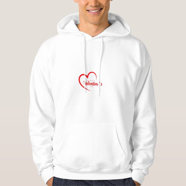 Veste À Capuche T-Shirt d'amour de la Saint-Valentin (Devant)