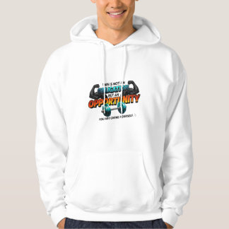 Veste À Capuche T-shirt de gym avec citation « Opportunité et non