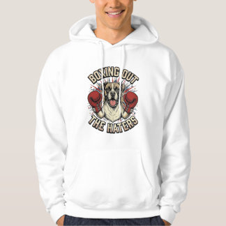 Veste À Capuche T-Shirt Drôle Boxer Chien Boxant les Jaloux Desi