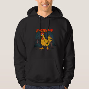 Veste À Capuche T-shirt drôle de poulet – Dessin de style comique