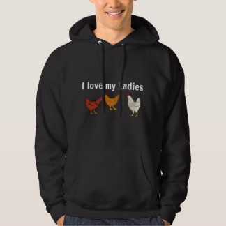 Veste À Capuche T-shirt drôle de poulet, éleveurs de poulet, j'aim