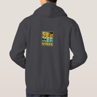 Veste À Capuche T-Shirt Été Vibes - Tee Graphique Rétro Plage