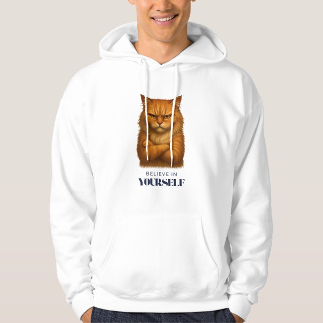 Veste À Capuche T-shirt Feline Confidence (Devant)