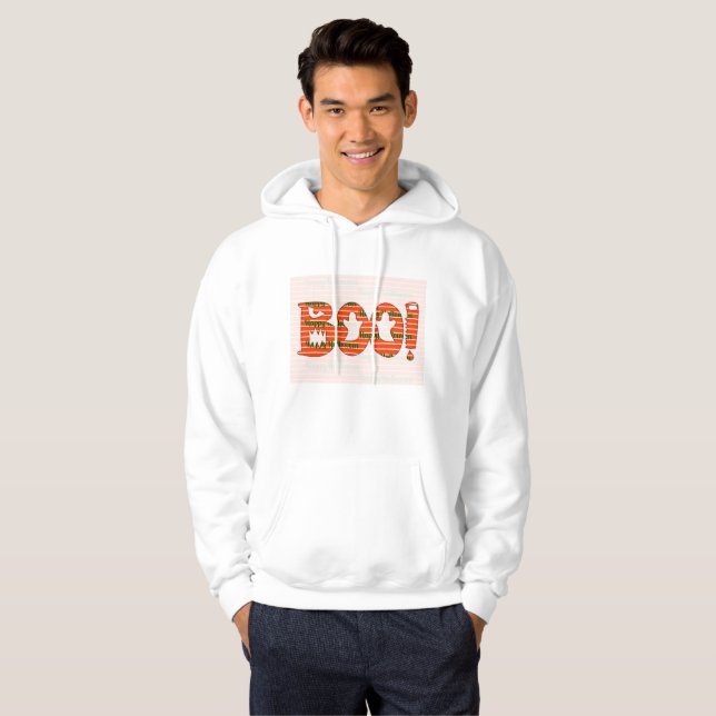Veste À Capuche T-shirt Halloween BOO (Devant entier)