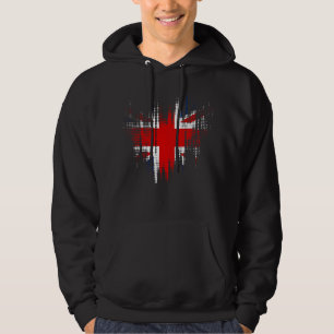 Veste À Capuche T-shirt homme design en détresse du drapeau britan