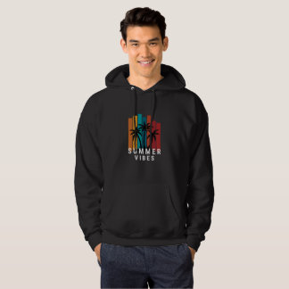 Veste À Capuche T-Shirt Homme Plage Coucher de Soleil Vibes d'Été