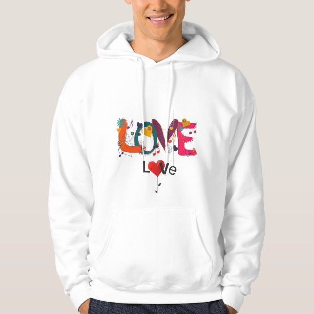 Veste À Capuche T-shirt Hoody Love cadeau parfait pour la Saint-Va (Devant)