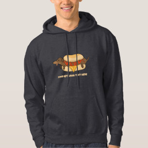 Veste À Capuche T-shirt Hot Dog Texte Personnalisé