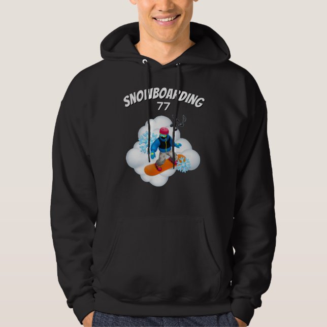 Veste À Capuche T-Shirt Humeur snowboard  (Devant)