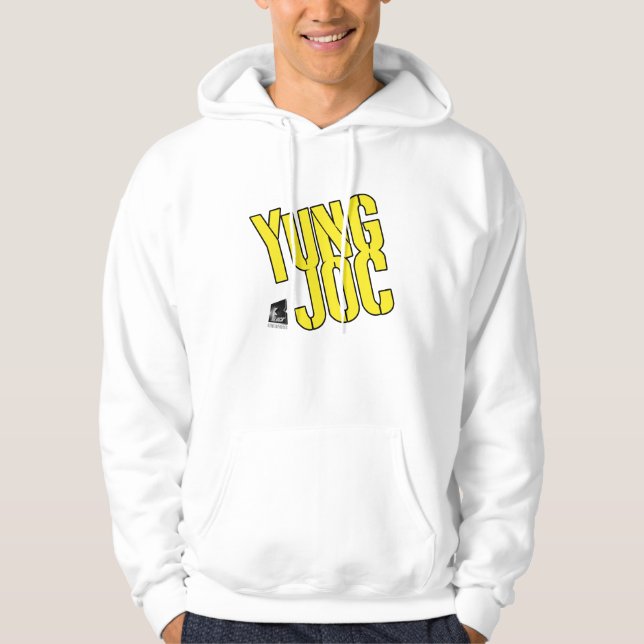 Veste À Capuche T-shirt jaune de logo de Yung Joc (Devant)