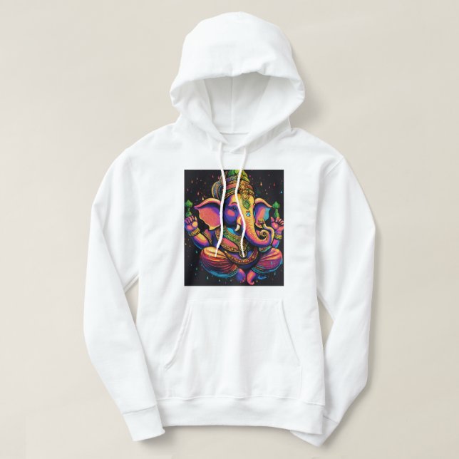 Veste À Capuche T-shirt Lord Ganesh (Design devant)
