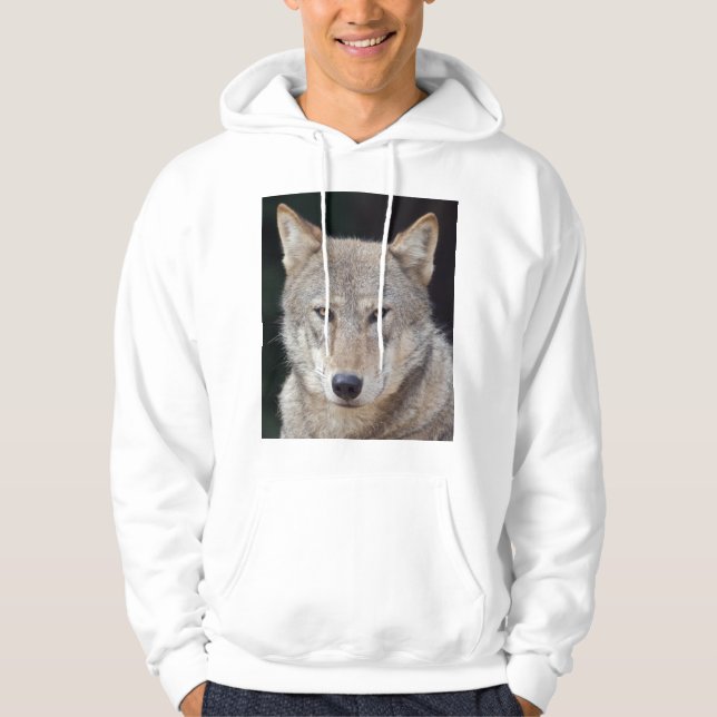 Veste À Capuche T-shirt Loup Gris (Devant)