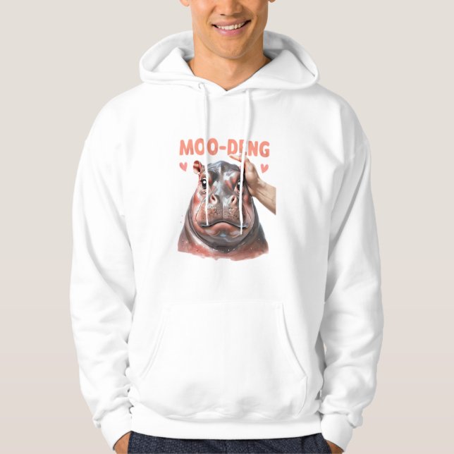 Veste À Capuche T-shirt mignon Moo Deng (Devant)