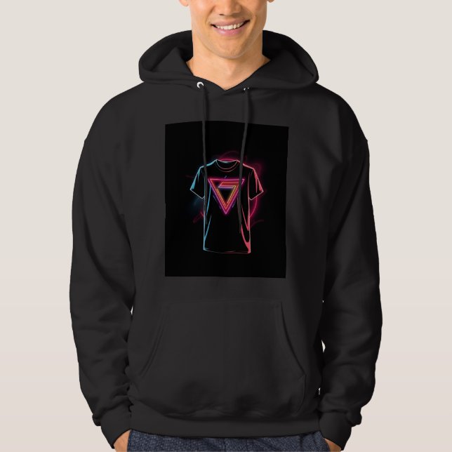 Veste À Capuche T-Shirt Noir (Devant)