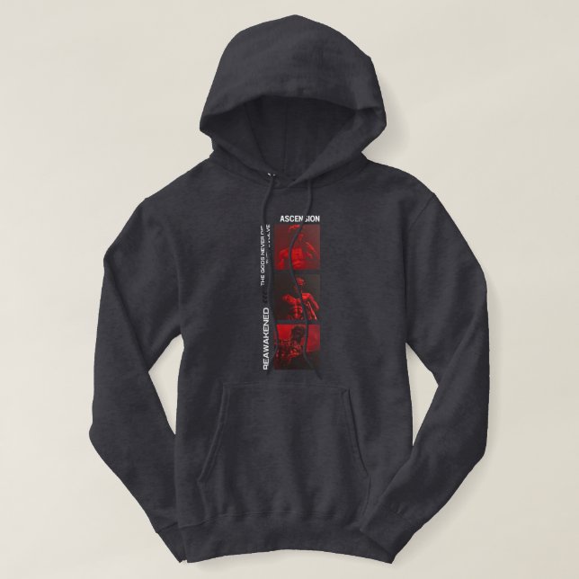 Veste À Capuche T-shirt noir foncé (Design devant)