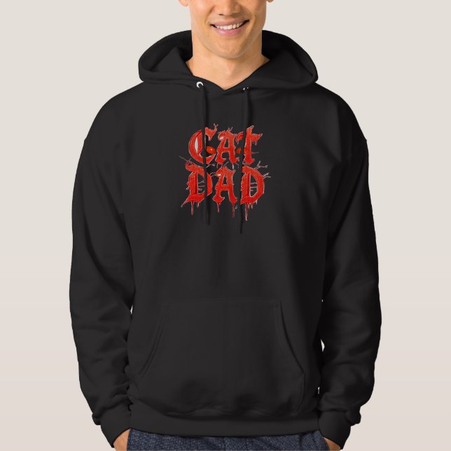 Veste À Capuche T-Shirt Papa Chat  (Devant)