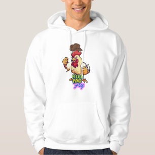 Veste À Capuche T-Shirt "Poulet Drôle S'envole"