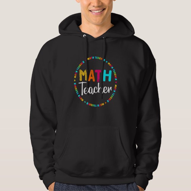 Veste À Capuche T-shirt pour professeur de maths Nerd mathématique (Devant)