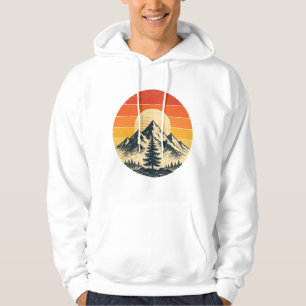 Veste À Capuche T-Shirt Randonnée Naturel Arbre Pin Coucher Soleil