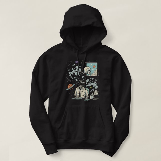 Veste À Capuche T-shirt Squelette TDAH (Design devant)