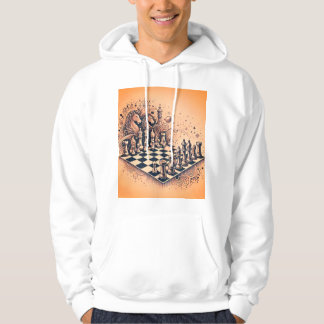 Veste À Capuche T-shirt Strategic Moves Chessboard Sketch