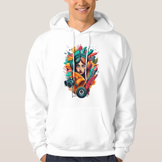 Veste À Capuche T-shirt street art (Devant)