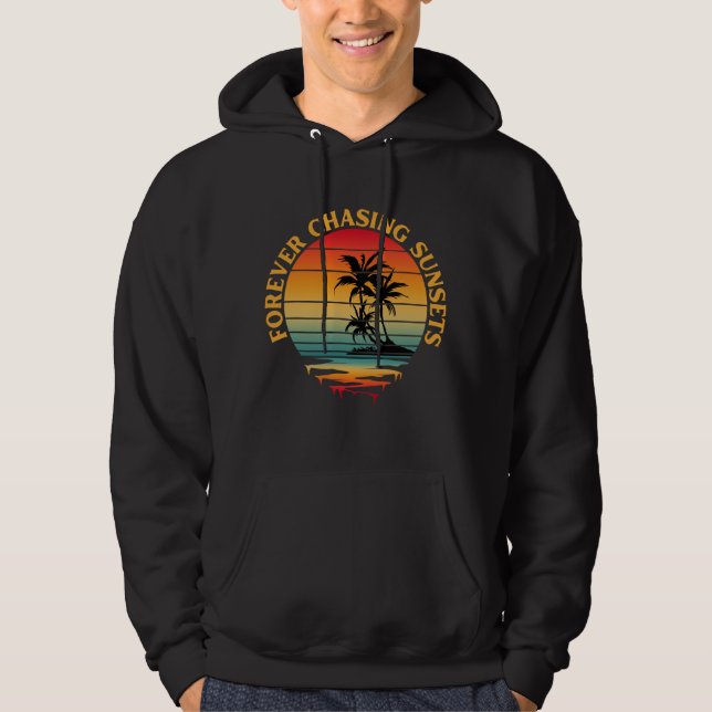 Veste À Capuche T-Shirt Sweatshirt POURSUITE ÉTERNELLE DES COUCHER (Devant)
