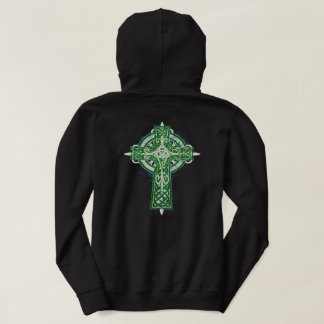 Veste À Capuche T-shirt vert de croix celtique