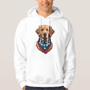 Veste À Capuche T-Shirt Vintage Bandana Golden Retriever Patriotiq