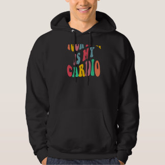 Veste À Capuche TA MÈRE EST MON CARDIO rétro groovy au dos de  