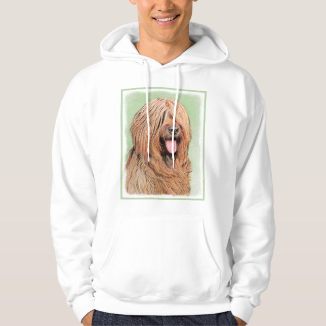Veste À Capuche Tableau de bord - Joli art original chien (Devant)