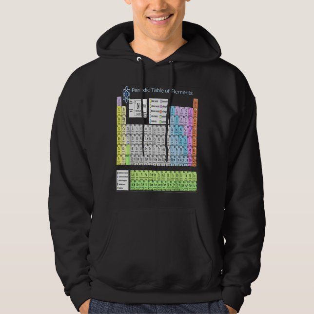 Veste À Capuche Tableau périodique des éléments pour les classique (Devant)