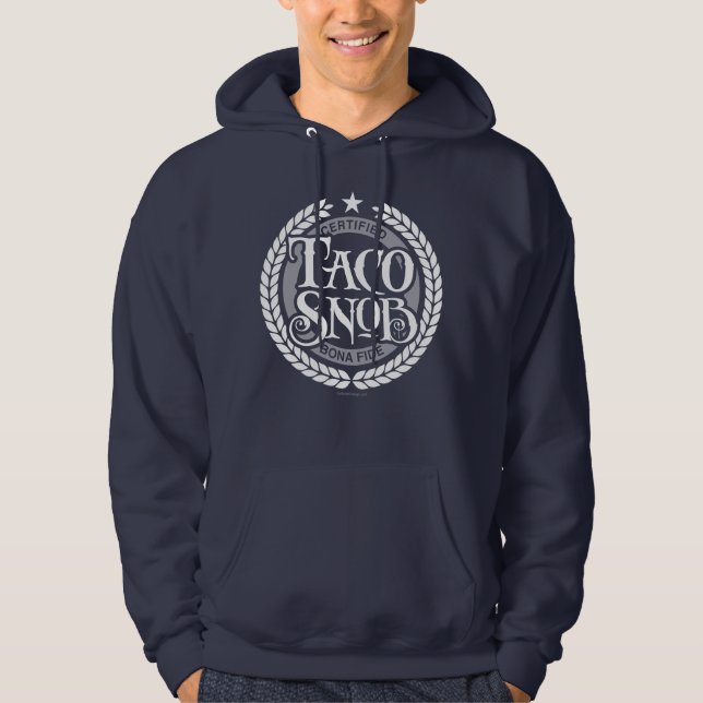 Veste À Capuche Taco Snob - amant amusant du taco (Devant)