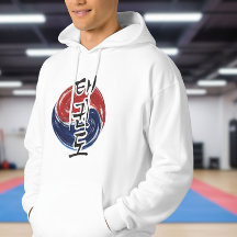 Taekwondo Hangul avec symbole de pinceau du drapea