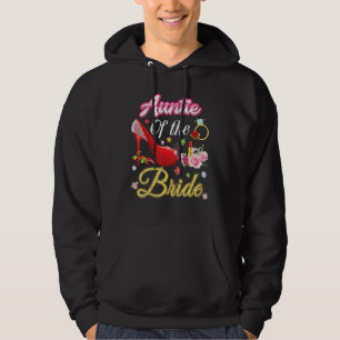 Veste À Capuche Tante De La Mariée Joyeuse Mariage Flower Rose Cha