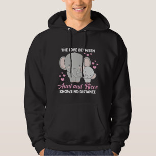 Veste À Capuche Tante et nièce Love Tante Famille Elephant Hearts