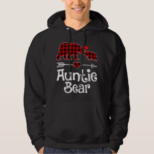 Veste À Capuche Tante Ours de Noël Pyjama rouge Plaid Buffalo Mat
