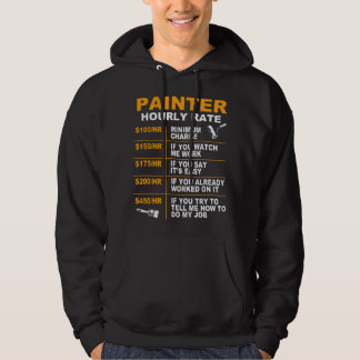 Veste À Capuche Tarif horaire de peintre Artiste drôle de peintre