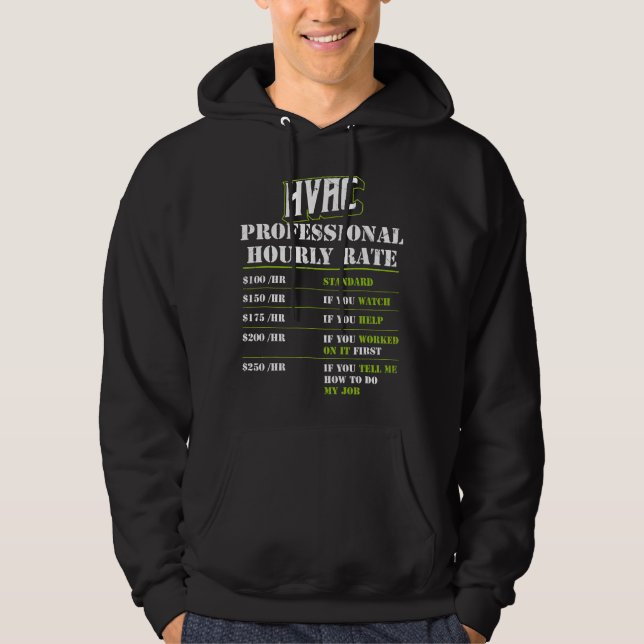 Veste À Capuche Tarif horaire d'un technicien CVC professionnel Ré (Devant)