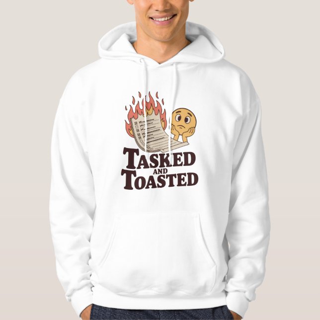 Veste À Capuche Tasked et Toasté | Effondrement de productivité  (Devant)