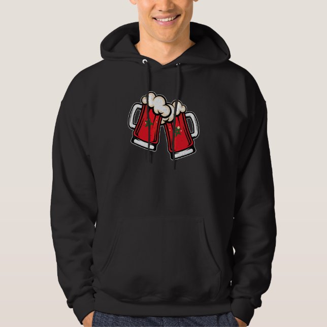 Veste À Capuche Tasse à bière avec drapeau marocain   Bière cool d (Devant)