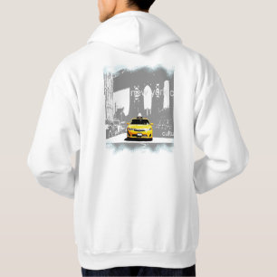 Veste À Capuche Taxi jaune Pont Nyc Brooklyn New York