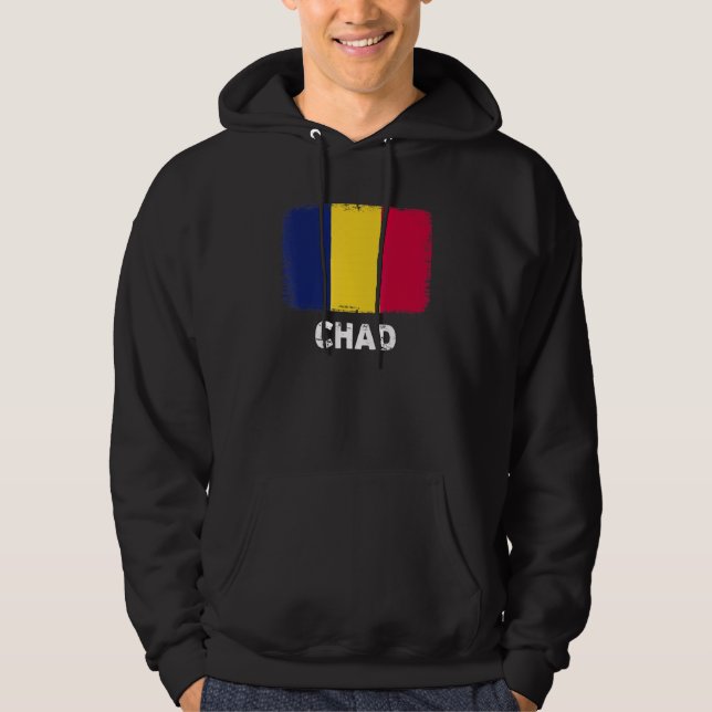 Veste À Capuche Tchad Drapeau soutien peuple tchadien Femmes Homme (Devant)