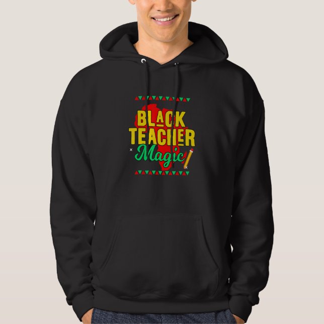 Veste À Capuche Teach Black History Month Kids Black Teacher Afric (Devant)