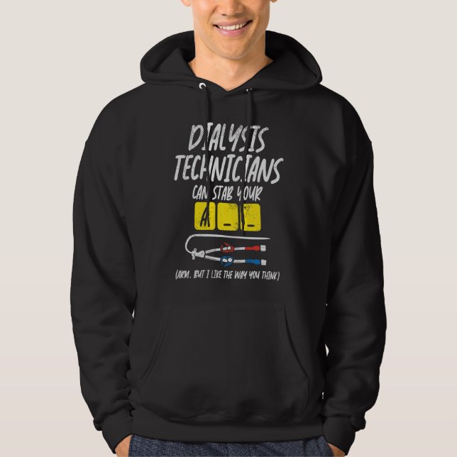 Veste À Capuche Technicien de dialyse peut poignarder votre bras d (Devant)