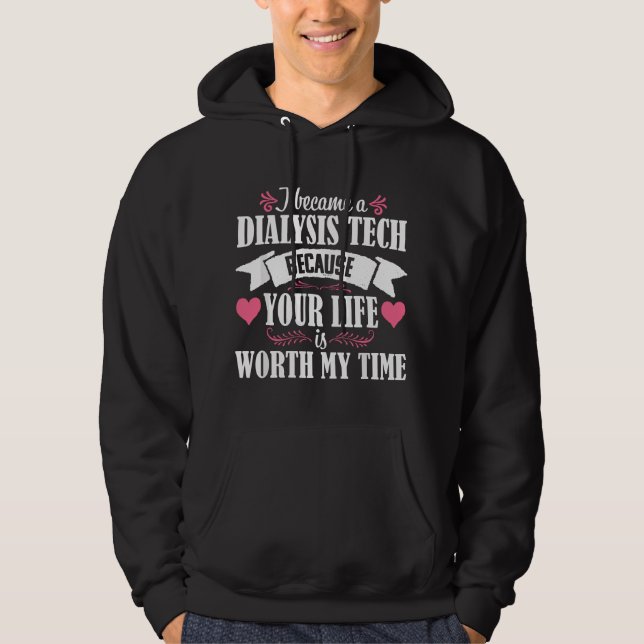 Veste À Capuche Technicien de dialyse Tech Citation Mignonne Néphr (Devant)