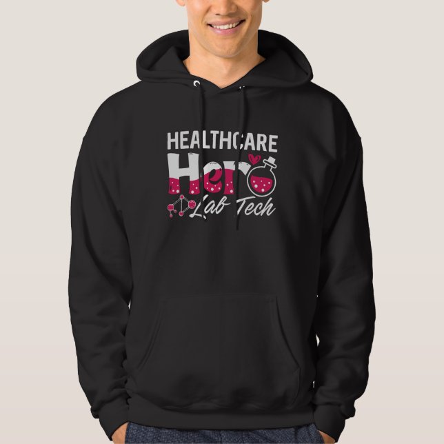 Veste À Capuche Technicien de laboratoire de Héros de la santé (Devant)